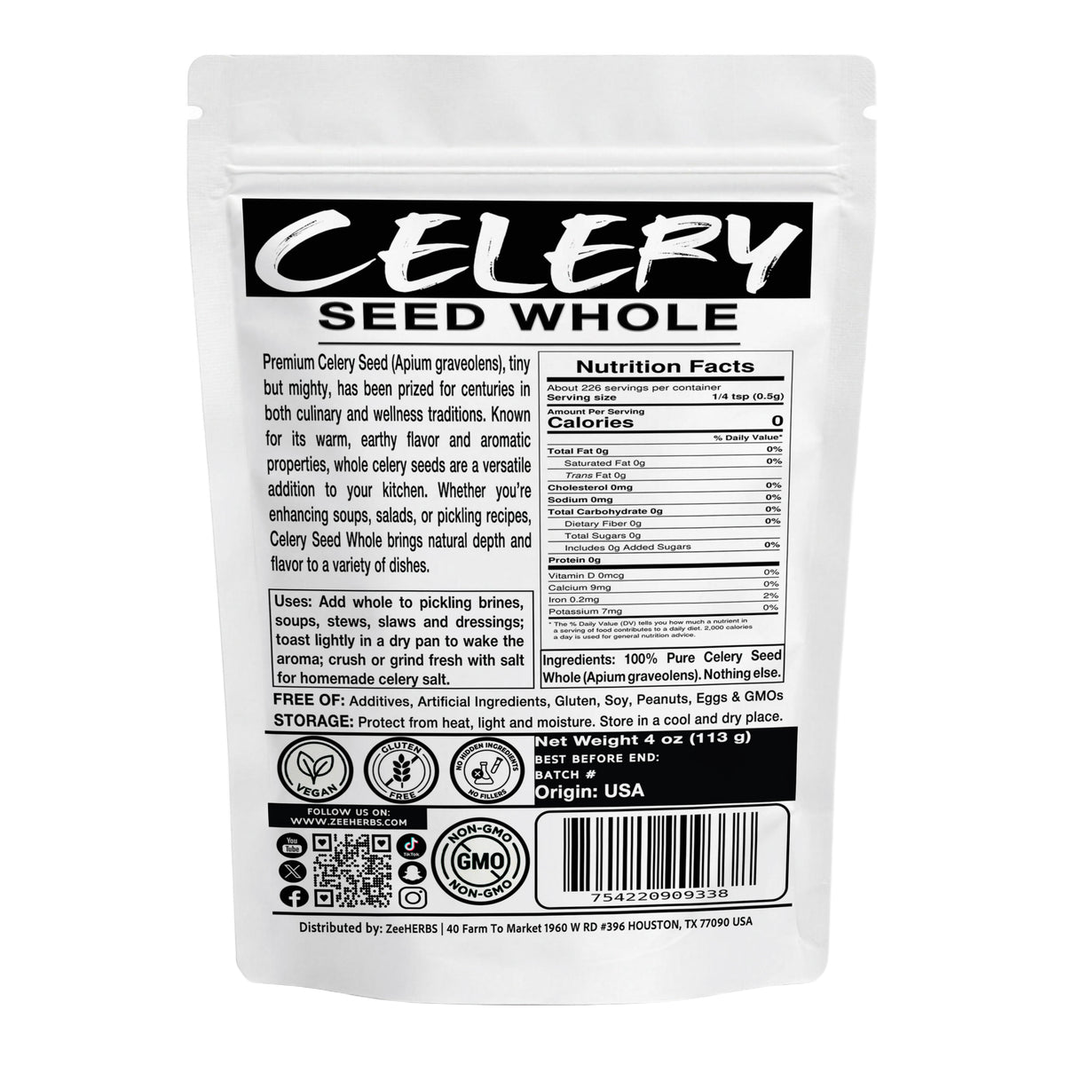 Celery Seed - Apium graveolens