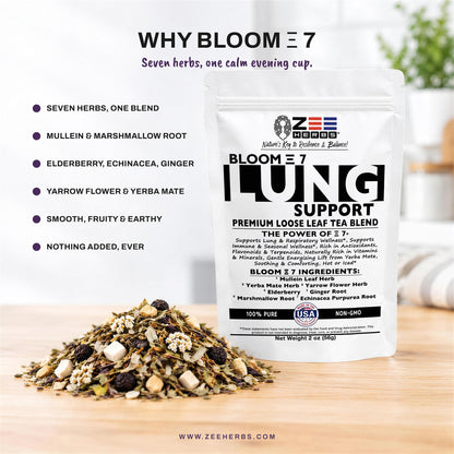 BLOOM Ξ 7 Lung Support Tea Blend Loose Leaf - 2 oz (56g)