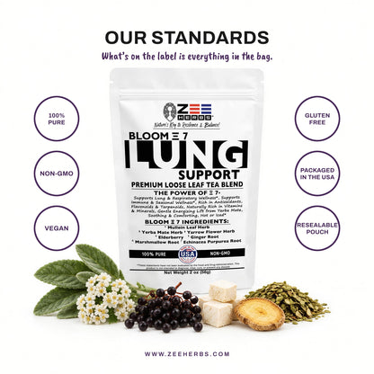 BLOOM Ξ 7 Lung Support Tea Blend Loose Leaf - 2 oz (56g)
