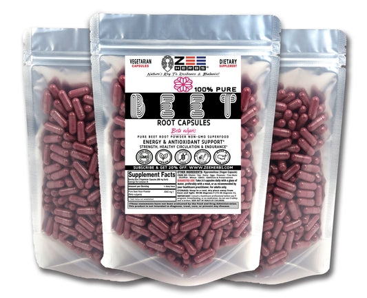 Beet Root Capsules 2040mg - Nutrient-Dense Superfood for Energy & Vitality