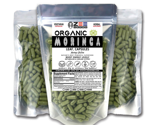 Organic Moringa Capsules 1800mg - High-Potency Superfood for Daily Wellness