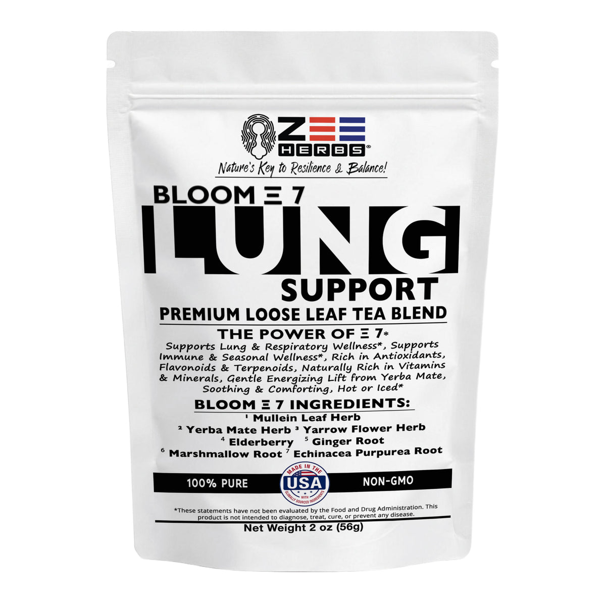 BLOOM Ξ 7 Lung Support Tea Blend Loose Leaf - 2 oz (56g)
